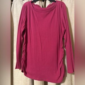 Lane Bryant Rich Pink Long Sleeve Top